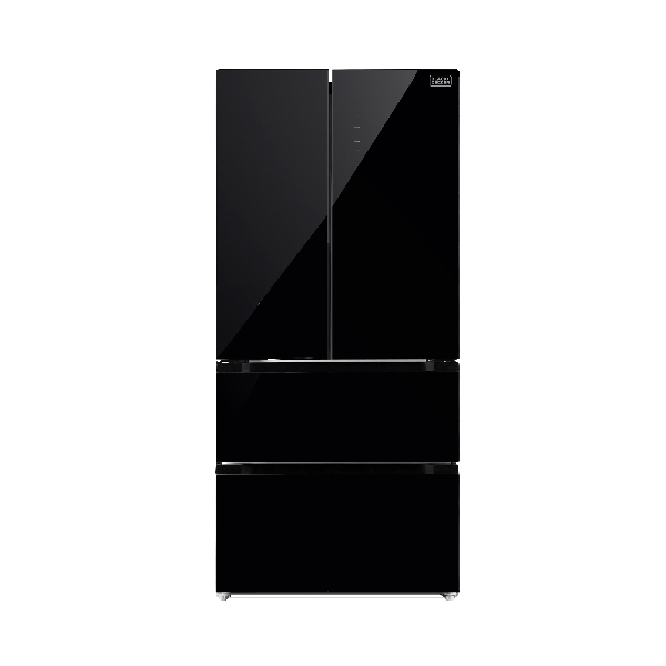 French Door Black Glass Refrigerator